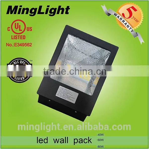 60w 347vac Hot Selling LED Exterior Wall Pack Light 40W 60W 80W DLC UL Certificate photo-2