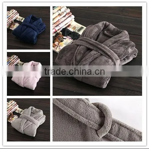 2016 Factory Wholesale Stock Coral Fleece Bathrobe Quality Choice photo-2