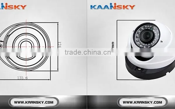 2015 Best Selling High Quality Onvif H.264 2mp Vandal-proof Network Dome Camera photo-3
