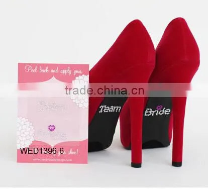 Hotsale Wedding Groom 3d Rhinestone Crystal Letter Shoe or Cup Stickers photo-6