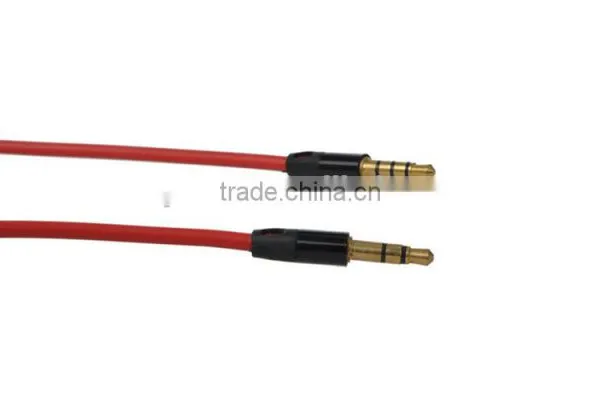 High Quality Handsfree 3.5mm Aux Cable Male to Male With MIC and ON/OFF Button for Car photo-4