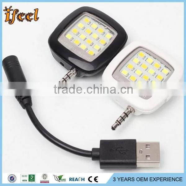 External 16 LED Fill In Light Portable Mobile Selfie Flashing Light For Smartphone Camera photo-2