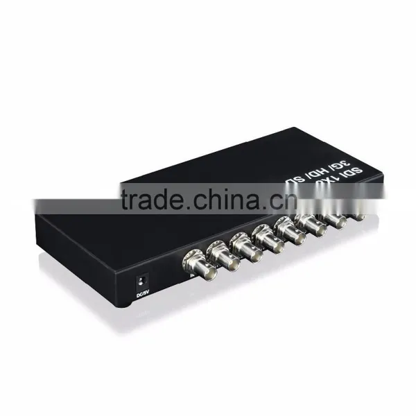 SDI 1X8 Splitter Supports 3G-SDI, HD-SDI, SD-SDI, 100M Full HD Hot Video Player photo-3