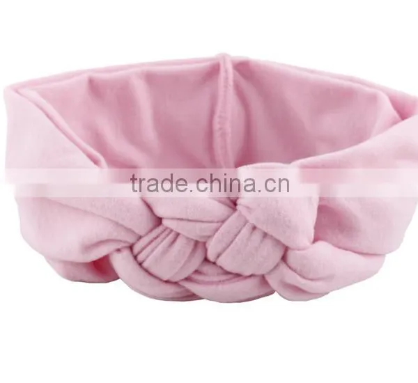 20cm 2016 New Children and Female Baby Hair Braided Cross Hair Band Cotton Elastic Headband Hand Knot of Peace photo-4