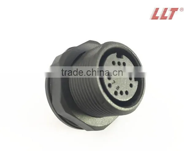 12 Pole Front Panel Mount Female Pin Waterproof Cable Connector photo-3