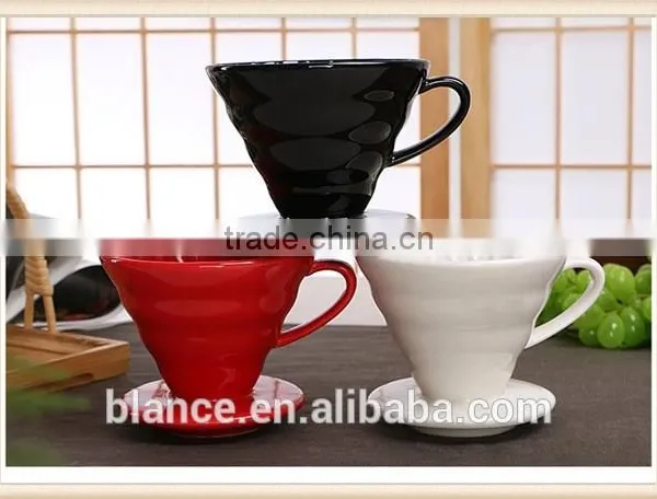Glazed Ceramic Coffee Dripper Porcelain Europe Style photo-4