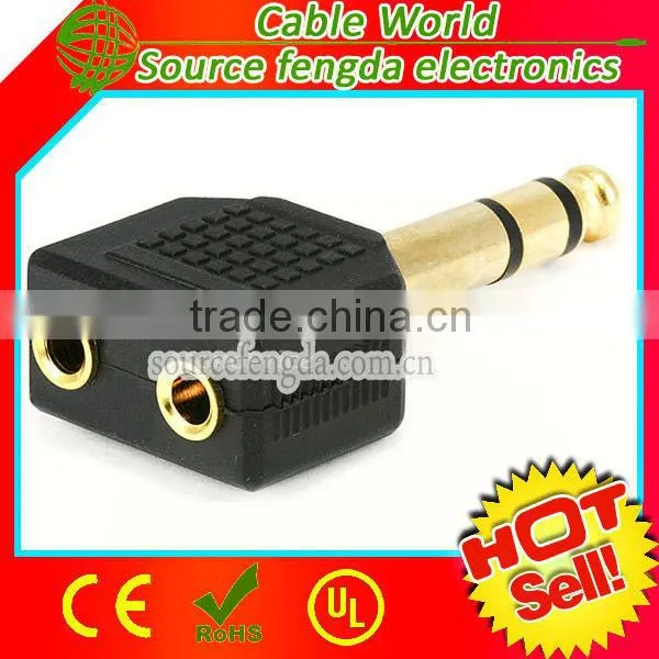 6.35mm to 3.5mm adapter 6.35 stereo plug to 3.5mm stereo jack