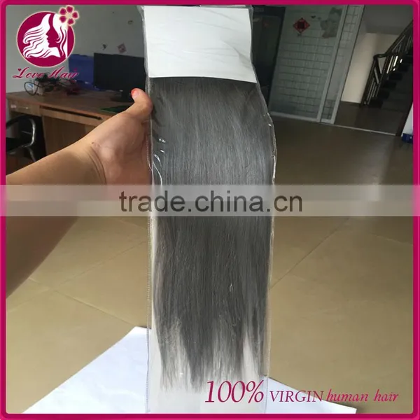 Factory Price Ombre 1B Grey Human Virign Brazilian Colored Two Tone Hair Weave photo-3