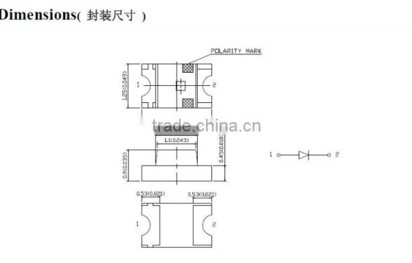 RoHS and REACH Compliant 500mcd White Color 0805 or 2012 SMD LED photo-2