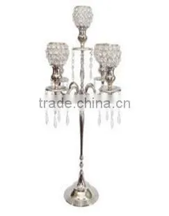 New Products Wrought Iron Lantern Candle Holder Wedding Candelabra for Table Top Chandelier Centerpieces photo-6
