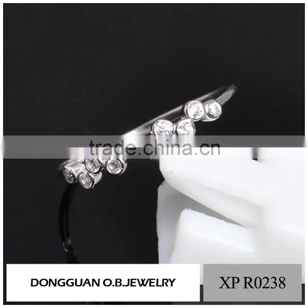OEM and ODM Ladies Finger Fancy White Gold Latest Design Diamond Ring photo-4