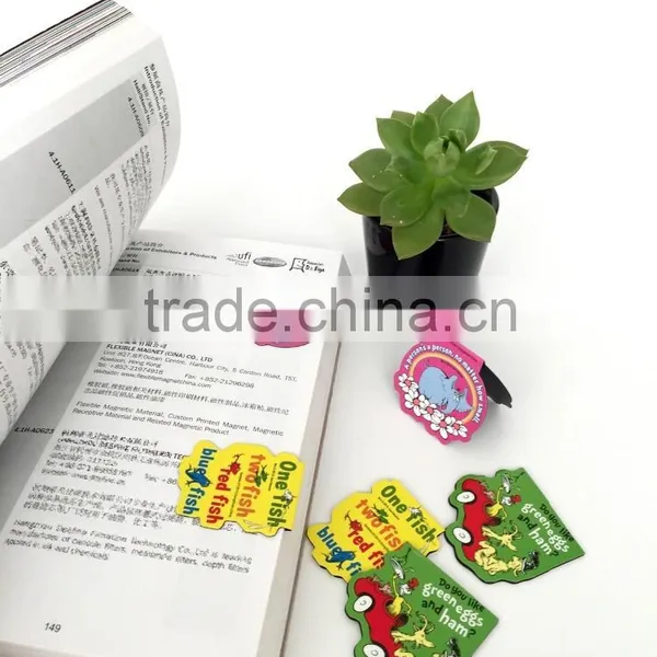 Bulk Pack Beautiful Design PVC Magnetic Bookmark High Quality Promotional Soft Magnetic Bookmarks photo-3