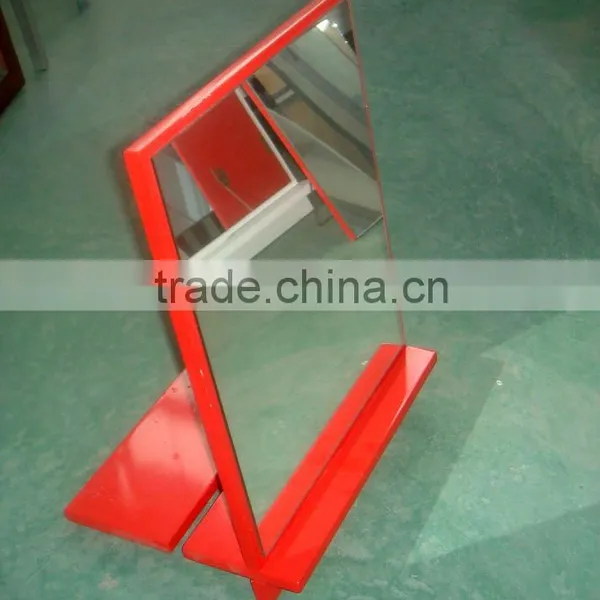 Very Cheap Furniture Finish MDF With High Gloss PU Paint Standing Make Up Mirror Desk photo-3