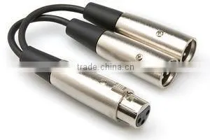 Audio Y splitter Cable XLR Female to Two XLR male cable