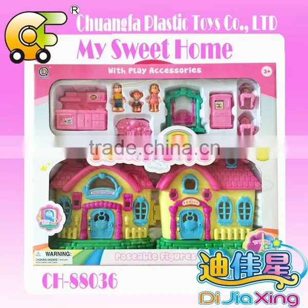 Kids Mini Villa Toys Modern Villa With Furniture Wooden Villa Toys photo-2