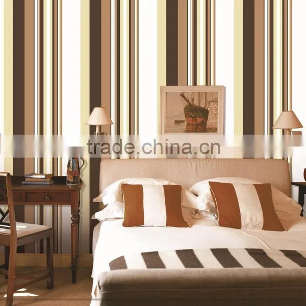 Classic Non Woven Colorful Stripe Wallpaper Pink photo-2
