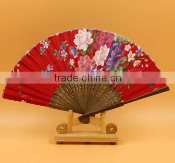 Chinese Various Style Bamboo Hand Fan Dance Craft Fan Folding Silk Hand Fan
