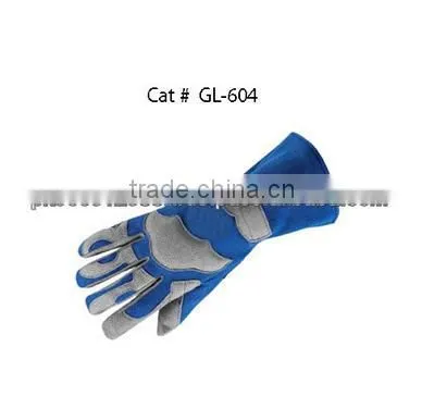White And Blue Karting Gloves
