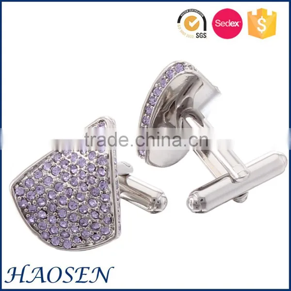 2015 New Arrival Rose Gold Plated Jewelry Crystal Cufflinks photo-3