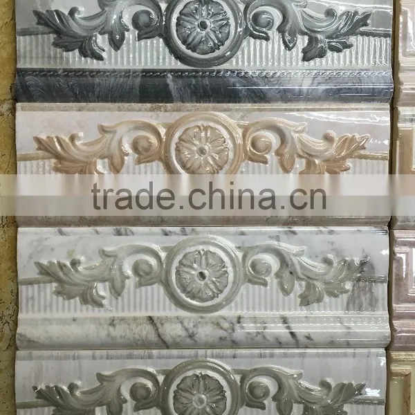 80X250 Marble Design Ceramic Bathroom Decorative Wall Tile Border photo-2