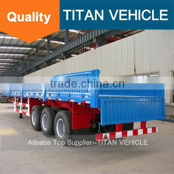 TITAN 50tons Wall Side Cargo Truck Trailer for Namibia Good Price Sale photo-5