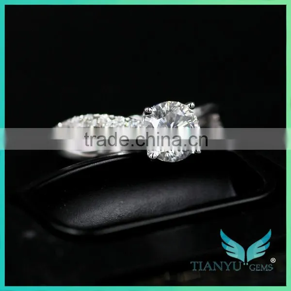 Moissanite Fire Solitaire Ring Color Moissanite Sic Silicon White Color Jcpenney Moissanite Jewelry photo-4
