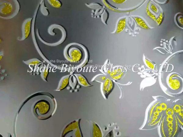Decorative Ice Cream and Acid Etched Glass