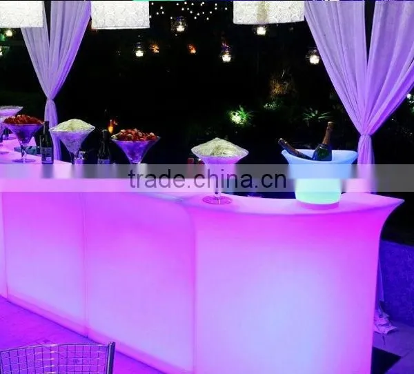 Illuminated Furniture/led Furniture Remote Control Color Change Led Round Bar Counter photo-4