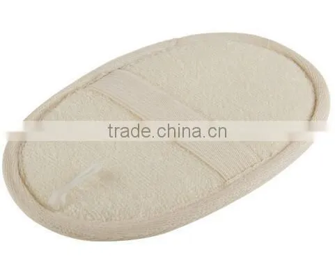 Cy293 Natural Luffa and Terry Cloth Materials Loofa Sponge Scrubber Brush Close Skin For Men and Women Exfoliating Loofah Pads photo-2