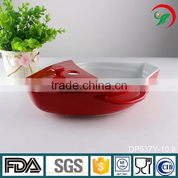 China Factory Suppliers Ceramic Cookware Boat Shape Casserole photo-2