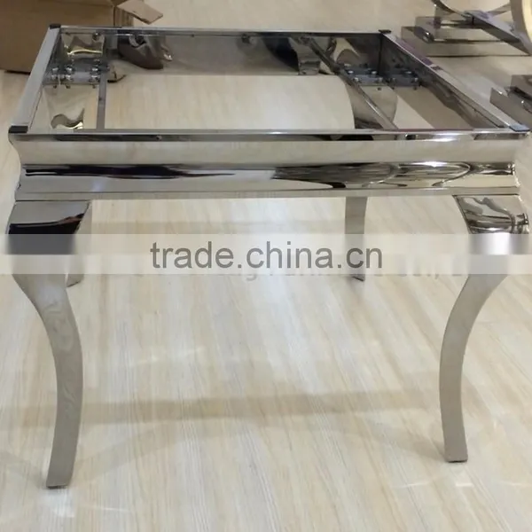Square Marble Stainless Steel Frame Side Table photo-6