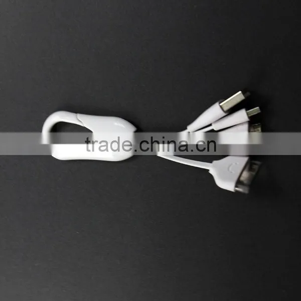 Mountaineering Buckle 4 in 1 Multiple Adjustable USB Adapter Charging Cable for Promotion photo-2