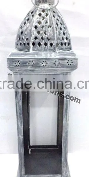 Decorative Round White Metal Led Lantern photo-2