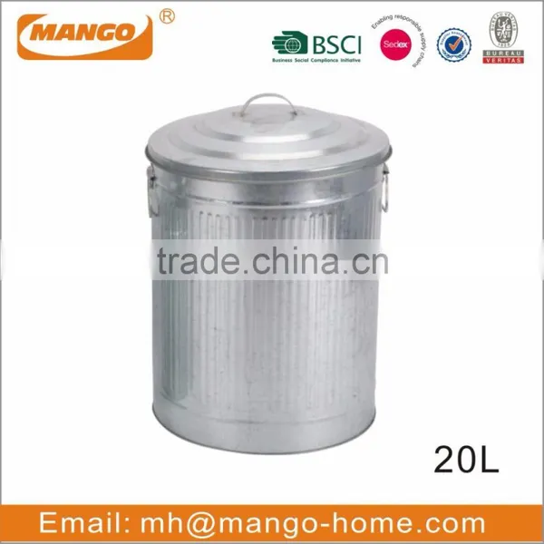 Unique Garage Diamond Plate Galvanized Steel Dustbin photo-3