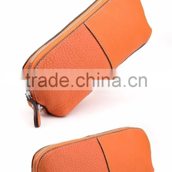 The First Layer of Leather Makeup Bag Ladies Hand Bag South Korean Portable Travel Package photo-2