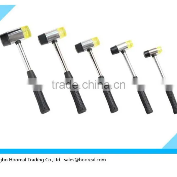 New 8 oz Rubber Mallet Hammer Hard Wood Handle Long Handle Tools Home Craft Black photo-4