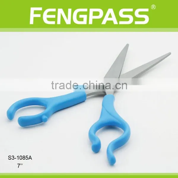 S3-1085A 7" Inch 2CR13 Stainless Steel With PP Handle Hairdressing Scissors With New Style Handle photo-3