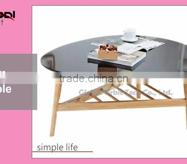 Living Room Furniture Durable Metal Frame Square Glass Top Console Table photo-2