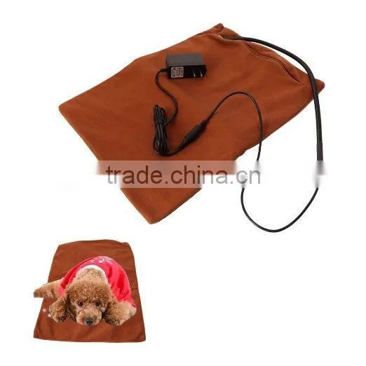 Small Electric Dog Heating Pad Pet Cat Puppy Heat Mat S Size Brown Color photo-3