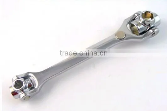 8 IN 1 40Cr Flexible Head Combination Dog Bone Wrench &adjustable Wrench&allen Wrench Set photo-4
