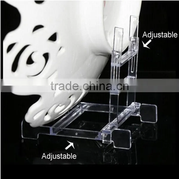 Clear Adjustable Easel Display Stand 3''-5'' Plate Bowl Photo Frame Book Artwor photo-2