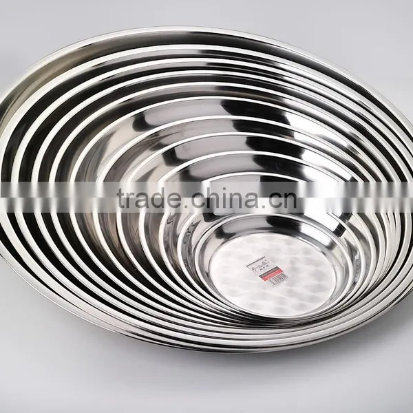10" Decoration Custom Serving Tray Fashion Stainless Steel Plate Fruit Plate photo-2