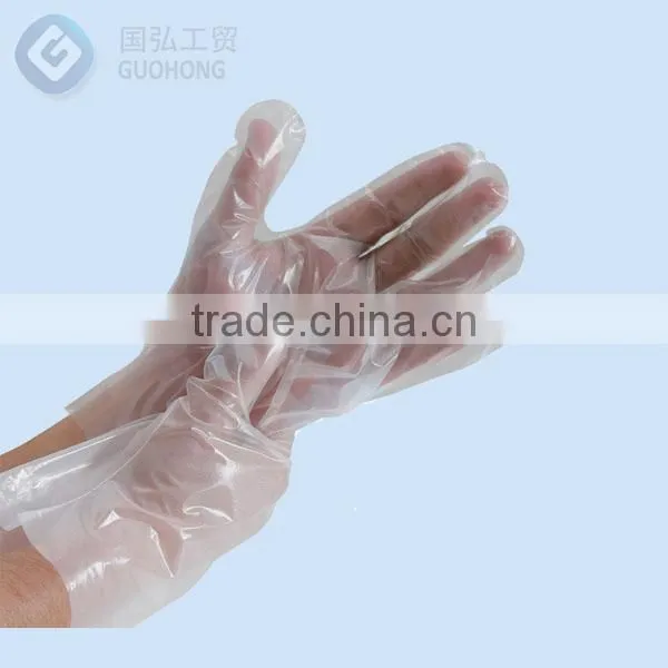 Disposable Plastic HDPE Transparent PE Gloves S M L photo-3