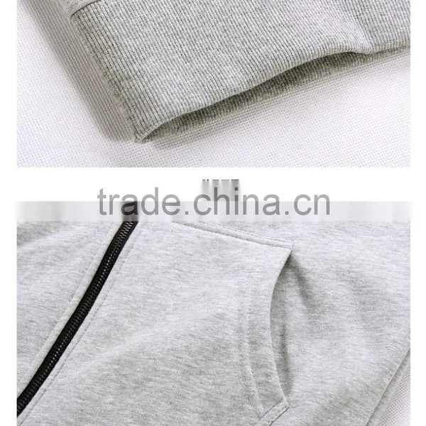 Sport Cotton Zipper up Black Man Custom Color Hoodies photo-4