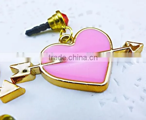 OEM Fashion 2d/3d Heart Cell Phone Earphone Anti Dust Plug for Iphone/Samsung/htc/ipad photo-5
