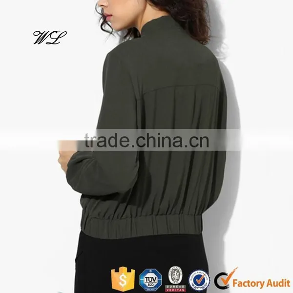 2017 Woman Latest Bomber Jacket Satin Varsity Jackets Woman Clothes Woman Jacket photo-3