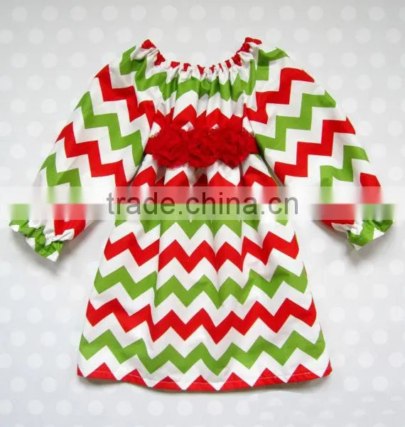 Wholesale Girls Chevron Dress Toddler Girl Dresses Simple Dress For Kids photo-2