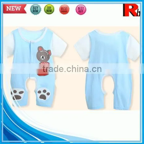 China Short Sleeve Printing Cotton Funny Cute Design Pretty Organic Price Wholesale Baby Clothes photo-2