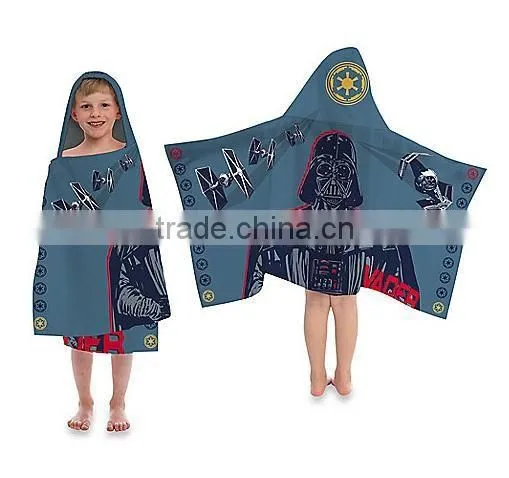 Colorful Printed Cape-style Hooded Towel Poncho Pattern and Custom Kids Hooded Poncho Terry Towel photo-3