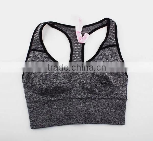 2017 New Fashion Design Customized Your Own Brand Logo Breathable 90%Nylon 10%Spandex Women Yoga Singlet Sport Lady GYM Tank Top photo-3